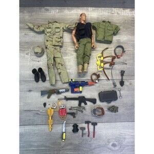 Gi Joe Hasbro Action Figure 12” 90s Toy Soldier Random Accessories Vintage Lot